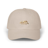 Classic Dad Cap — Gold 'G.M.P.' Embroidered Casual Baseball Hat