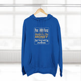 Hoodie — “Put GOD First, Hustle For The MONEY” Motivational Religious Graphic Hoodie