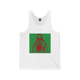 Religious Street Art Tank — Red & Green Madonna Graphic Tank Top