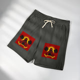 Fleece Sweat Shorts — Tropical Sunset Graphic