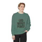 Sweatshirt — GOD MONEY POWER Bold Graphic Crewneck