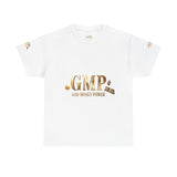 GMP "God Money Power" Tee - Gold Logo Graphic T-Shirt