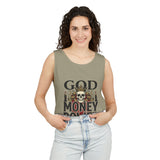 God Money Power- Skull Graphic Tank Top
