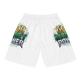 Basketball Shorts — 'Good Money Power' Graphic Athletic Shorts