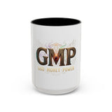 GMP 'God Money Power' Accent Coffee Mug — 11/15 oz Inspirational Ceramic
