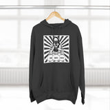 Hoodie “God Money Power” Graphic Pullover — Retro Boxing Design