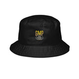 Embroidered 'GMP' Leopard Logo Bucket Hat – Trendy Streetwear Sun Hat