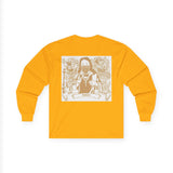 Long Sleeve Tee — Retro Roc Maroon Portrait Graphic