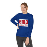 God Money Power (GMP) Youth Long Sleeve Tee — Red Logo Athletic Shirt
