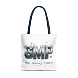 GMP Metallic Logo Tote Bag — God Money Power Graphic Tote