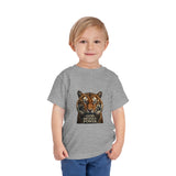 Toddler Tee — Tiger Face "God Money Power" Graphic