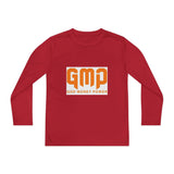 GMP "God Money Power" Youth Long Sleeve Tee - Orange Logo