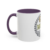 God Money Power Accent Coffee Mug — Inspirational Faith & Success Ceramic Mug (11/15 oz)