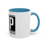 GMP 'God Money Power' Accent Coffee Mug – Bold Black Logo 11/15oz
