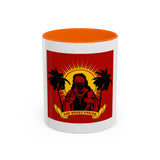 God Money Power Coffee Mug — Bold Red Retro Palm Design (11/15oz)