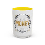 Coffee Mug — 'God Money Power' Laurel Accent Ceramic Mug (11/15oz)