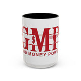 Accent Coffee Mug — G.M.P. (Good Money Power) Red Logo Ceramic Mug