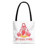 God Money Power Tote Bag — Bold Graphic Religious Streetwear Tote