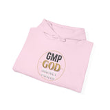 GMP GOD Money Power Hoodie — White Graphic Logo Streetwear Hoodie