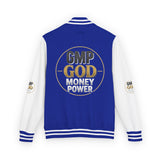 Letterman Jacket — GMP GOD Money Power Red & White Varsity Jacket