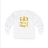 GMP (God • Money • Power) Gold Logo Long Sleeve Tee