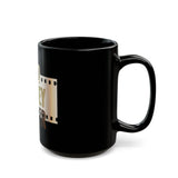 God Money Power Black Coffee Mug — Faith & Prosperity Film-Strip Design (11oz/15oz)
