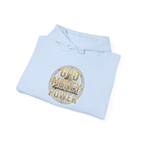 God Money Power Hoodie – Gold Globe Graphic Religious Streetwear
