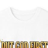 Long Sleeve Tee — "Put God First, Hustle for the Money, Put Yourself in Power" Inspirational Christian Tee