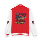 Letterman Jacket — “Put God First, Hustle for the Money” Motivational Varsity Jacket