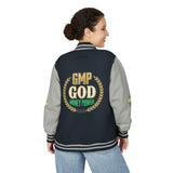 Letterman Jacket — 'GOD Money Power (GMP)' Red & White Varsity Jacket
