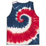 Tie-Dye Tank Top — "God Money Power" Spiritual Graphic Summer Top