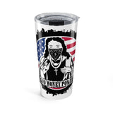 20oz Tumbler — 'God Money Power' Patriotic Bandana Saint Travel Mug