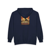 God Over Money Zip Hoodie — Religious Faith & Financial Priority Graphic Hoodie