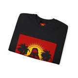 Crewneck Sweatshirt — 'God Most Power' Retro Palm Beach Graphic