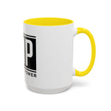 GMP 'God Money Power' Accent Coffee Mug – Bold Black Logo 11/15oz