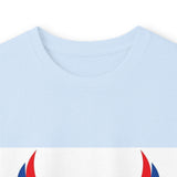 Long Sleeve Tee — "God Money Power" Patriotic Jesus Graphic