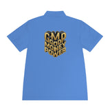 Men's Polo — Gold 3D 'GMP God Money Power' Chest & Back Logo