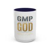 GMP GOD Money Power Accent Coffee Mug — Motivational Office Gift (11/15oz)