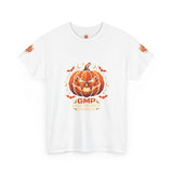 Halloween Jack-O'-Lantern Tee — GMP “God Money Power” Pumpkin Graphic Shirt