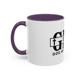 GMP "God Money Power" Accent Coffee Mug — Bold Black Scripture-Inspired Design (11/15oz)
