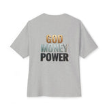 God Money Power Tee — Graphic Oversized Boxy Shirt