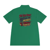 Motivational Polo Shirt — “Put God First, Hustle for the Money, Put Yourself in Power”