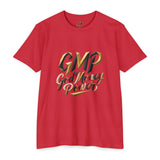 T-Shirt — GMP "God Money Power" Gold Script Graphic