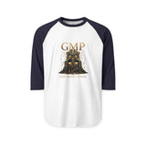 Raglan Shirt — GMP 'God Money Power' Gold Throne Graphic
