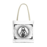 Tote Bag — "God Money Power" Retro Saint Graphic Tote