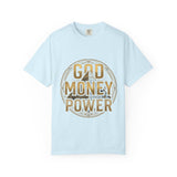 God Money Power T-Shirt — Bold Gold Graphic Tee