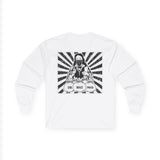 Long Sleeve Tee — 'God, Money, Power' Street Art Graphic
