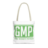 GMP 'God Money Power' Tote Bag - Bold Green Logo Canvas Tote