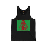 Religious Street Art Tank — Red & Green Madonna Graphic Tank Top