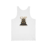 GMP Gold Throne Tank Top — Luxe Mythic Graphic Jersey Tank